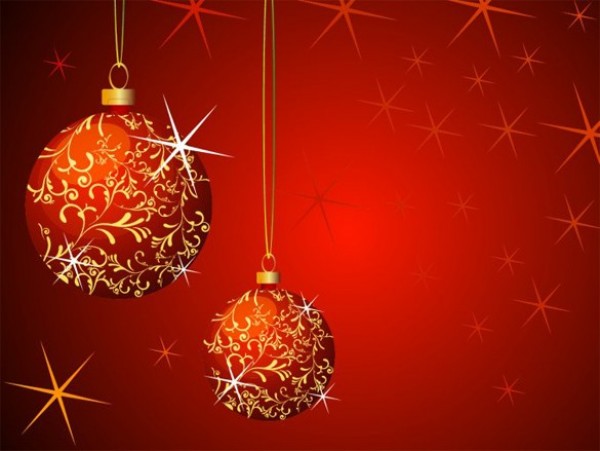 Red Floral Christmas Ball Vector Background web vector unique ui elements stylish stars starry red quality original new interface illustrator high quality hi-res HD graphic fresh free download free elements download detailed design decorated creative christmas background christmas card balls background   