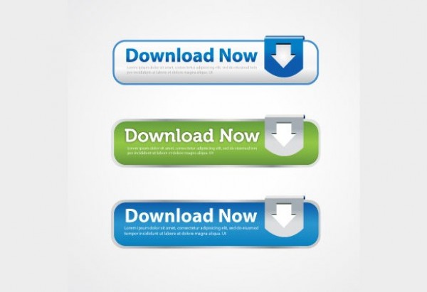 3 Stylish Download UI Buttons Vector Set white web vector unique ui elements stylish set quality original new interface illustrator high quality hi-res HD green graphic fresh free download free elements download buttons download detailed design creative buttons blue arrow ai   