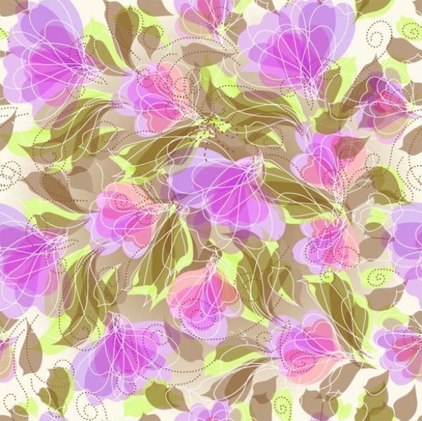 Soft Purple Floral Vector Background web vector unique summer stylish quality purple original leaves illustrator high quality graphic fresh free download free flowers floral download design creative background abstract   