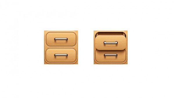 2 Custom Wood iOS Drawer Icons Set PNG wooden wood web unique ui elements ui stylish set quality png original new modern ios interface icons hi-res HD fresh free download free elements drawers drawer iOS drawer icons drawer download detailed design creative clean   