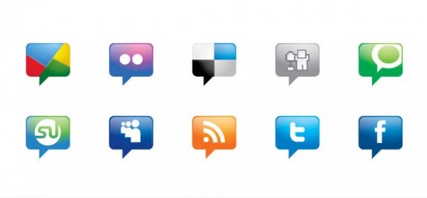 Talk Bubble Vector Social Icons Set web vector unique ui elements twitter technorati stylish Stumble Upon social media social icons rss quality original new networking My Space interface illustrator icons high quality hi-res HD graphic google buzz fresh free download free flickr facebook elements download DIGG detailed design Delicious creative bookmarking   