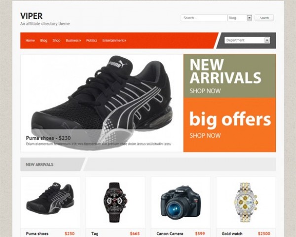 Viper Ecommerce WordPress Theme Template wp wordpress website web viper unique ui elements ui theme template stylish quality products original online store new modern jquery interface hi-res HD fresh free download free elements ecommerce wordpress ecommerce download detailed design creative clean business affiliate directory   