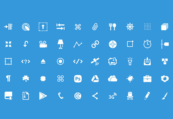 50 Web Glyph Icons PSD Pack ui elements ui set pack icons set icons glyph icons free download free   