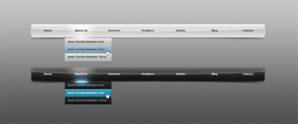 2 Transparent Navigation UI Menu Set PSD web unique ui elements ui transparent menu transparent stylish set quality psd original new navigation modern menu light interface hi-res HD glossy fresh free download free elements dropdown download detailed design dark creative clean bar   