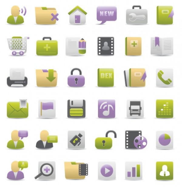 36 Modern Web Dock Vector Icons Set web icons web vector unique ui elements stylish set quality purple pack original new interface illustrator icons high quality hi-res HD green graphic fresh free download free elements download dock icons detailed design creative   