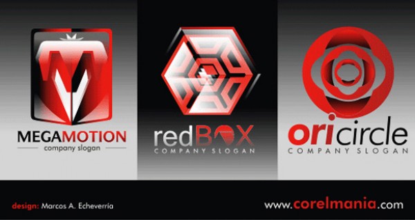 3 Powerful Red and Black Vector Logos web vectors vector graphic vector unique ultimate red quality professional photoshop pack original new modern logotype logos illustrator illustration high quality fresh free vectors free download free download design creative company business black ai   