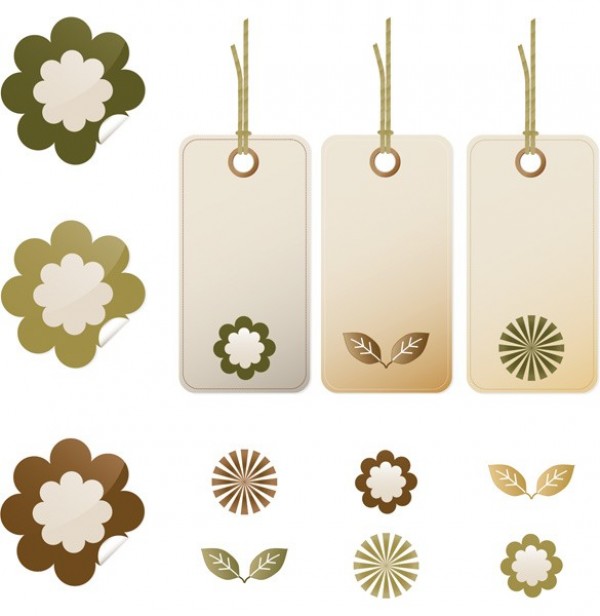 Clean Nature Leaf Tags & Stickers Set web vector unique ui elements tags stylish stickers quality original new nature natural leaf labels interface illustrator high quality hi-res HD graphic fresh free download free elements eco download detailed design creative   