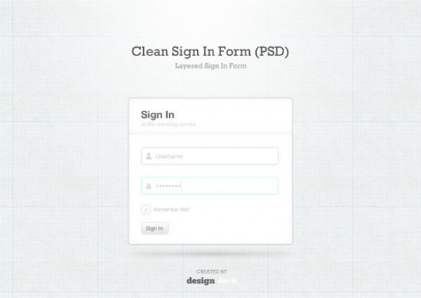 Clean UI Login/Sign-In Form (PSD) web unique ui elements ui stylish simple signin sign-in form quality original new modern login form login light interface hi-res HD grey gray fresh free download free form elements download detailed design creative clean   