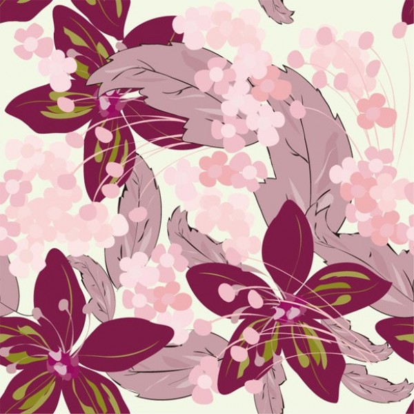 Pink Tone Floral Abstract Vector Background web vector unique summer stylish spring quality purple pink original illustrator high quality graphic garden fresh free download free flowers floral download design creative background abstract   