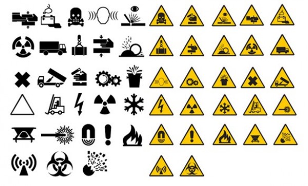 55 Warning Road Signs and Symbols Vector Set web warning symbols warning signs vector unique ui elements stylish shapes set quality pack original new interface illustrator high quality hi-res HD graphic fresh free download free elements download detailed design danger symbols danger csh creative ai   