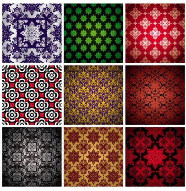 9 Seamless Classic Vector Pattern Backgrounds web vector unique stylish snowflake pattern snowflake shapes seamless repeatable red quality pattern original illustrator high quality green graphic fresh free download free download design creative classic background   