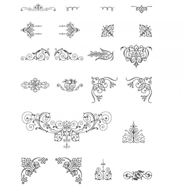 Vintage Decorative Ornament Vector Designs web vintage vector unique ui elements stylish set scroll quality ornaments original new interface illustrator high quality hi-res HD graphic fresh free download free eps elements download detailed design decorative decorations creative   