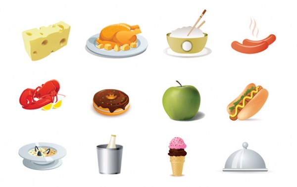 9 Food Icons vectors vector graphic vector unique turkey quality photoshop pack original modern illustrator illustration icons icecream hotdog high quality fresh free vectors free download free food download creative apple ai   