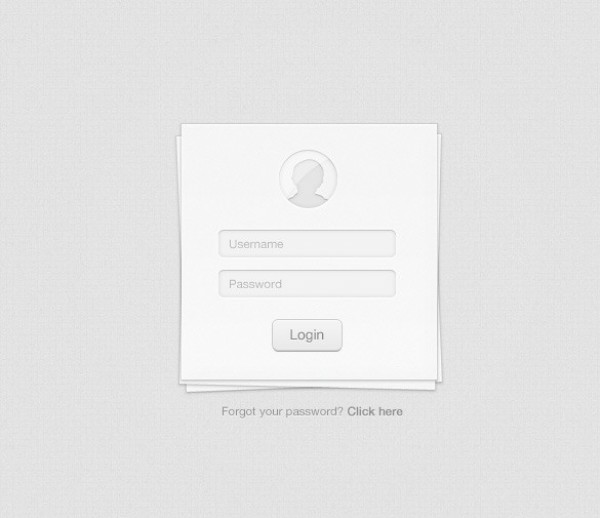 Clean Simple Paper Stack Login Form PSD web unique ui elements ui stylish stacked paper simple signin quality psd paper stack panel original new modern login form login light interface hi-res HD fresh free download free form elements download detailed design creative clean box avatar   