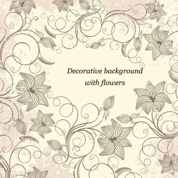 Decorative Vintage Floral Art Vector Background web vintage floral background vintage vector unique stylish scroll quality pattern original illustrator high quality graphic fresh free download free floral eps download design creative background artwork art   