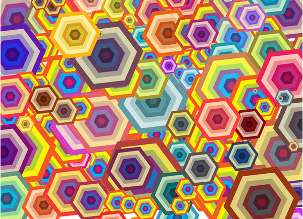 Bold Color Hexagon Abstract Background vector shapes retro polygon hexagon free download free colorful bright bold abstract   