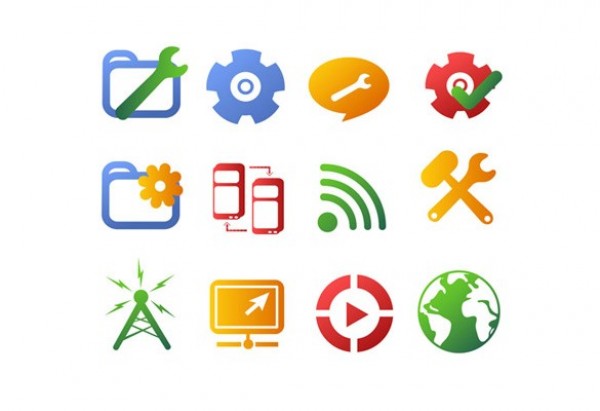 12 Clean Web Interface Network Vector Icons wireless web icons web vector unique ui elements tools stylish set quality original new network interface illustrator icons high quality hi-res HD graphic fresh free download free elements download detailed design creative colorful   