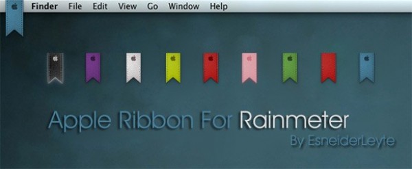 9 Minimal Apple Ribbons For Rainmeter Set PSD web unique ui elements ui stylish stitched set ribbons rainmeter quality psd original new modern minimal interface hi-res HD fresh free download free elements download detailed design creative colorful clean apple   