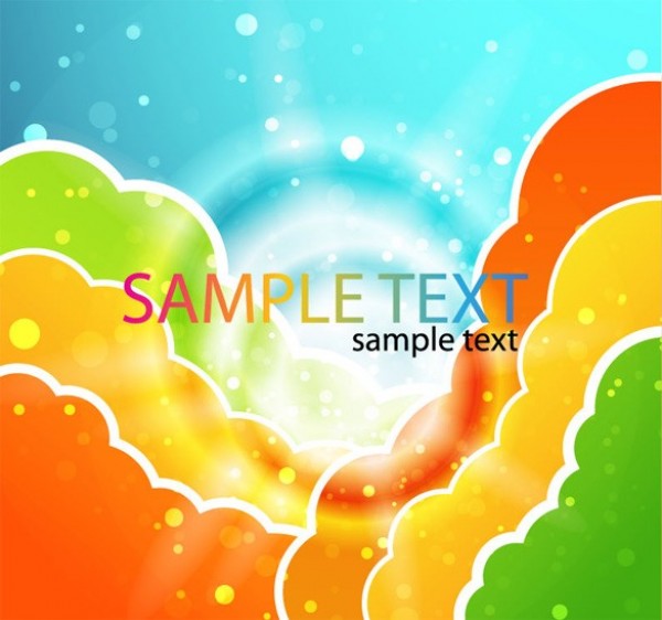 Bold Colorful Clouds Abstract Vector Background yellow web vector unique stylish red quality paper clouds original orange new illustrator high quality graphic fresh free download free download design creative clouds background abstract   