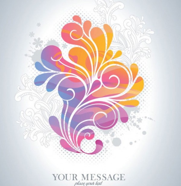 Colorful Layered Floral Abstract Vector Background web vector unique stylish quality original illustrator high quality graphic fresh free download free flowers floral download design creative background abstract   