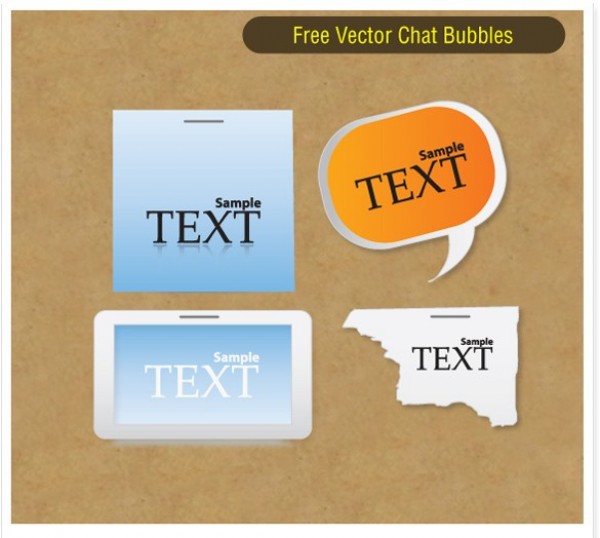 4 Creative Vector Chat Bubbles Set web vector unique ui elements text box svg stylish stapled speech bubble set quality pinned note original note new interface illustrator high quality hi-res HD graphic fresh free download free eps elements download dialogue box detailed design creative chat bubble ai   