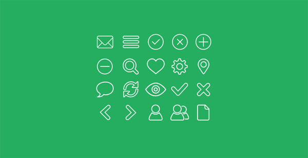 20 Outline Web Icons Set ui elements ui set outline icons minimal line icons set line icons icons free download free   