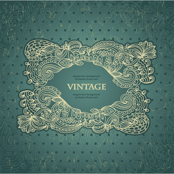 Green Floral Lace Frame Background web vintage background vintage vector unique ui elements stylish quality original old fashioned new message area lacy lace interface illustrator high quality hi-res HD grunge green graphic fresh free download free frame floral elements download dotted dots detailed design creative card background   
