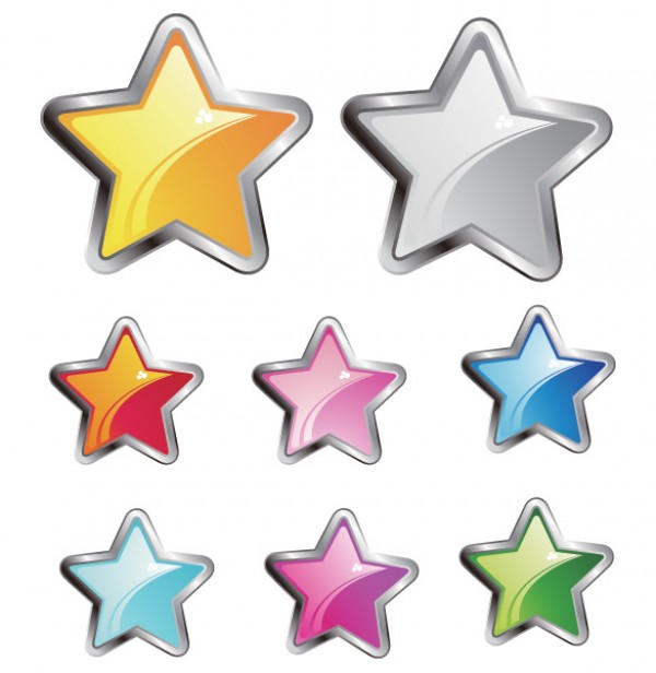 Glossy Metal Edged Vector Stars web vectors vector graphic vector unique ultimate stars quality photoshop pack original new modern illustrator illustration icons high quality glossy fresh free vectors free download free download design creative ai   