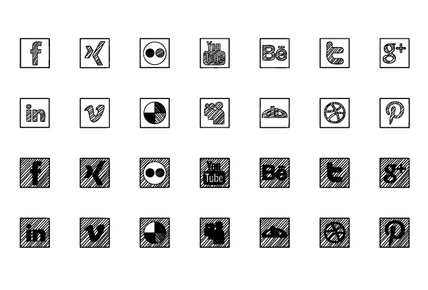 28 Sketched Social Media Icons Set CSS/HTML web unique ui elements ui stylish social icons sketched icons sketched set quality original new networking modern interface icons html hi-res HD fresh free download free font elements download detailed design css font social icons css font css creative clean   