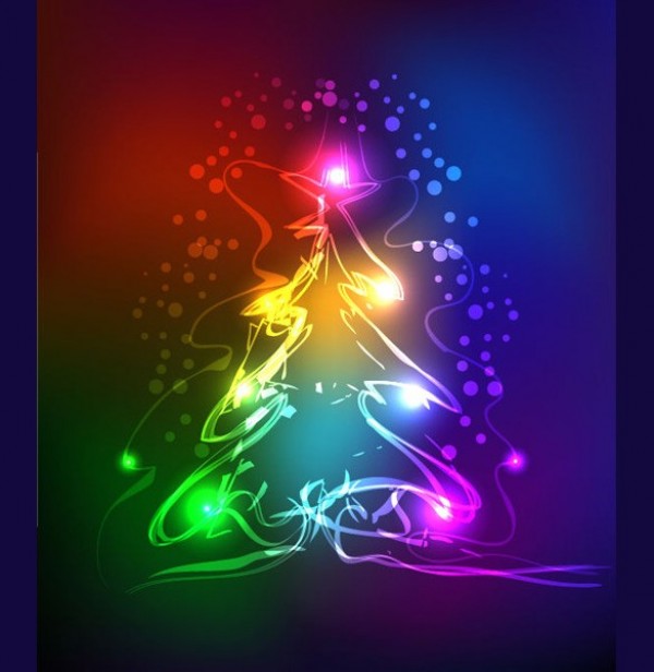 Abstract Neon Christmas Tree Vector Graphic web vector unique stylish quality original neon lights illustrator high quality graphic fresh free download free download design creative christmas tree background abstract   