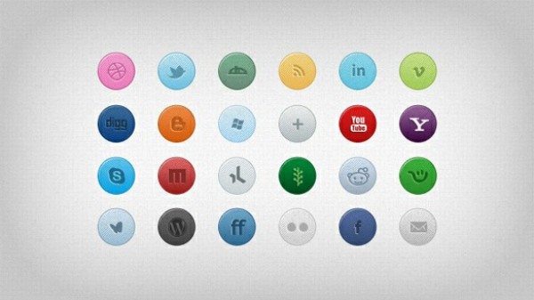 26 Colorful Textured Social Media Icons Set PSD web unique ui elements ui textured stylish social icons set social round quality psd pack original new networking modern interface icons hi-res HD fresh free download free elements download detailed design creative colorful clean bookmarking   