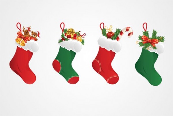 4 Christmas Stocking Vector Set web vector unique ui elements stylish stockings sock set quality original new interface illustrator high quality hi-res HD graphic fresh free download free eps elements download detailed design decoration creative christmas stockings christmas   