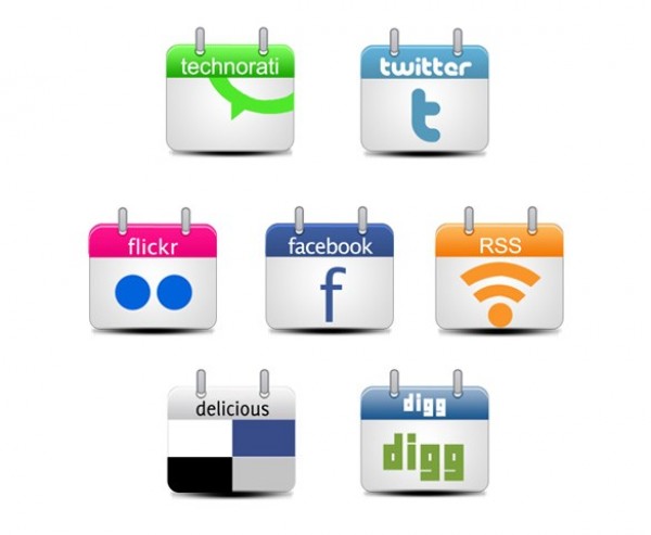 7 Crisp Calendar Social Media Icons web unique ui elements ui stylish social media icons simple quality original new networking modern interface icons hi-res HD fresh free download free elements download detailed design creative clean calendar   