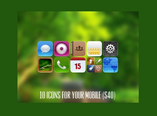 10 Sleek S40 Mobile Icons Set PSD/PNG web unique ui elements ui stylish set s40 quality psd png phone original Nokia new modern mobile icons interface hi-res HD fresh free download free elements download detailed design creative clean   