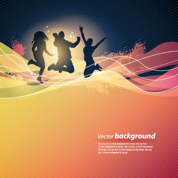Jumping People Silhouette Abstract Background web wavy waves vector unique ui elements sun stylish silhouettes silhouette quality original new lines jumping people silhouette jumping people interface illustrator high quality hi-res HD graphic glowing fresh free download free eps elements download detailed design desert creative background abstract   