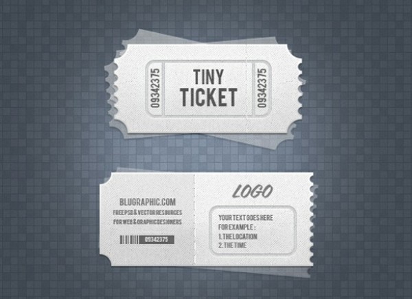 2 Layered Event & Admission Tickets Set PSD web unique ui elements ui tiny ticket theater ticket stylish stacked set quality psd original new modern minimal light interface hi-res HD grey fresh free download free event ticket event elements download detailed design creative clean admit admission   