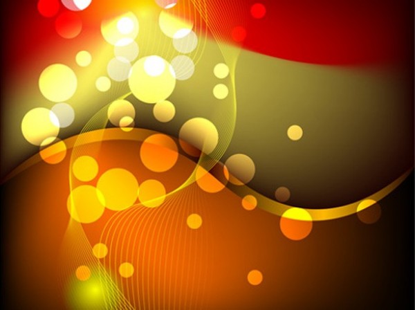 Rich Tone Circles & Waves Abstract Vector Background yellow web waves vector unique stylish red quality original orange illustrator high quality green graphic fresh free download free download design creative circles bubbles bokeh background ai abstract   