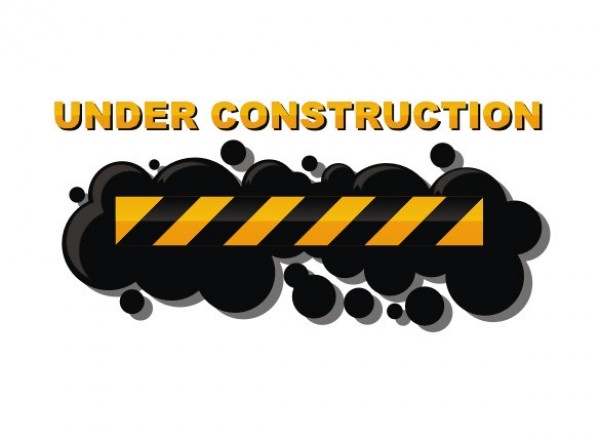 Bold Under Construction Sign Vector Graphic yellow web vector unique under construction sign under construction ui elements stylish striped sign quality original new interface illustrator illustration high quality hi-res HD graphic fresh free download free eps elements download detailed design creative cdr black ai   