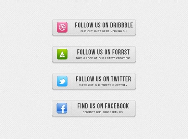 4 Retro 3D Social Share Buttons Set PSD web unique ui elements ui twitter stylish social share buttons social share quality psd original new networking modern interface hi-res HD fresh free download free Forrst facebook elements dribbble download detailed design creative clean buttons bookmarking 3d   