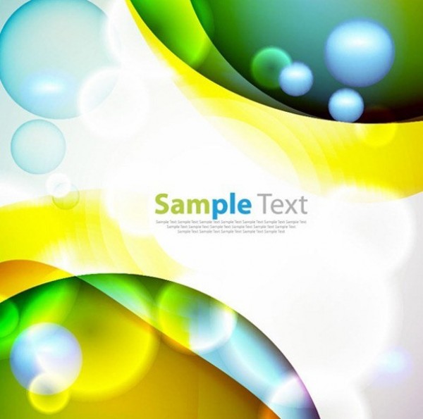 Colorful Bubble Abstract Vector Background yellow web vector unique text area stylish quality original illustrator high quality green graphic fresh free download free eps download design creative colorful bubbles blue background   