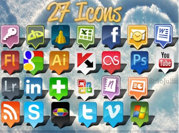 27 Amazing Tooltip Style Dock Icons Set PNG word windows web unique ui elements ui tooltip suite stylish social set quality popup png original new networking MS modern media interface icons ico hi-res HD fresh free download free excel elements download detailed design creative clean Adobe   