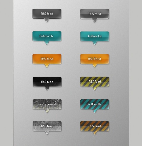 12 Tooltip Grunge Web UI Buttons Set PSD web unique ui elements ui tooltip stylish striped set scratched quality psd original new modern interface hi-res HD grunge fresh free download free elements download detailed design creative colorful clean buttons   
