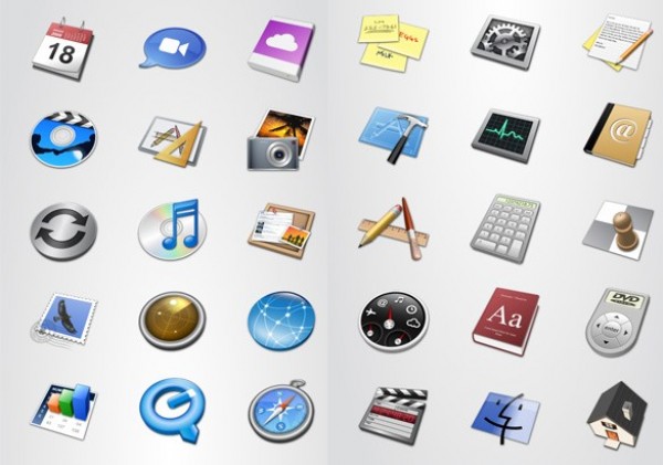 30 Fresh 3D Mac Application Icons Pack web unique ui elements ui stylish software set quality png pack original new modern mac icon mac app icons interface icons ico icns hi-res HD fresh free download free elements download detailed design creative clean app 3d   