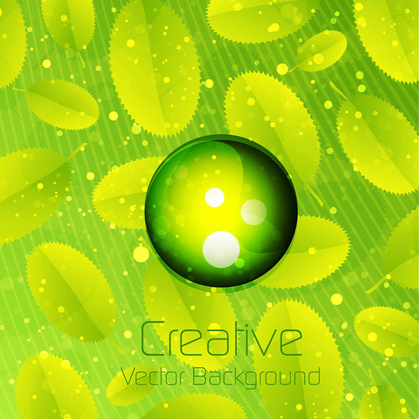 Creative Green Leaf Splatter Background web water vector unique ui elements stylish splatter quality original orb new nature leaves leaf interface illustrator high quality hi-res HD green graphic fresh free download free eps elements Drops drop download detailed design creative circle background abstract   