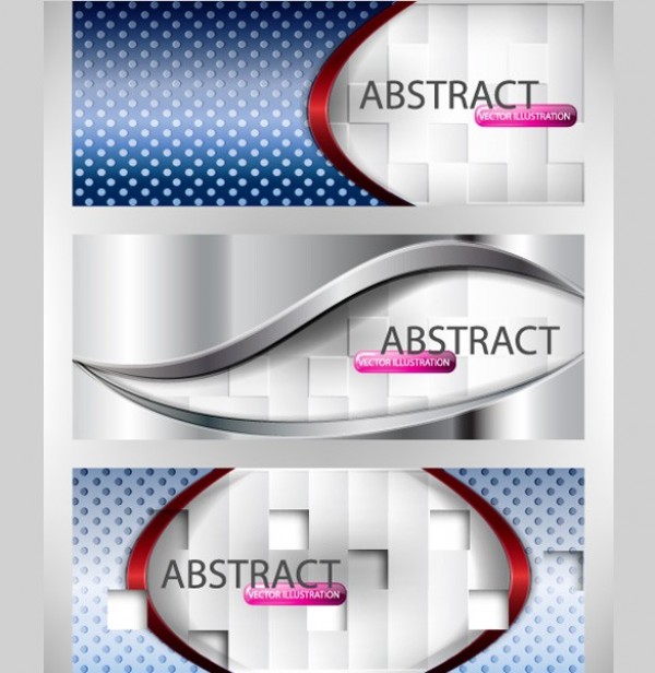 3 Modern Abstract Vector Banners Set web vector unique ui elements stylish squares quality original new modern interface illustrator high quality hi-res HD grey gray graphic geometric fresh free download free elements download dotted dots detailed design creative blue banners background abstract   
