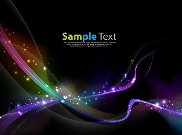 Luminous Color Ribbons Black Background web waves vector unique ui elements stylish stars space ribbons quality original new luminous lights interface illustrator illuminated high quality hi-res HD graphic fresh free download free eps elements download detailed design creative colorful black background abstract space background abstract   