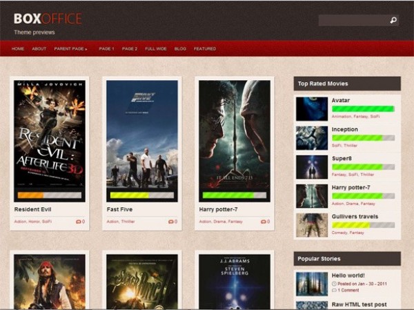 Boxoffice Wordpress WP Theme Website wp wordpress web unique ui elements ui theme stylish reviews quality php original new movie review movie modern interface hi-res HD fresh free download free elements download detailed design creative clean boxoffice box office   