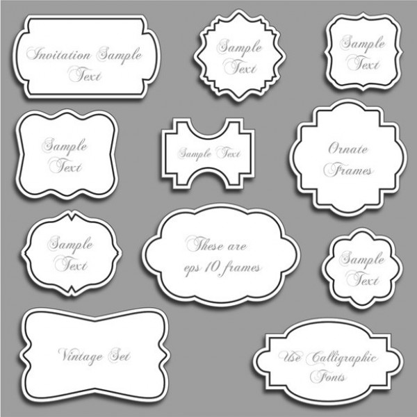11 Outlined Vintage Frames Vector Set web vintage vector unique ui elements text stylish stickers quality outlined original new labels interface illustrator high quality hi-res HD graphic fresh free download free frames eps elements download detailed design creative   