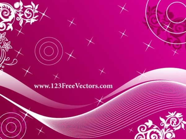 Pink Waves Floral Abstract Vector Background web waves vector unique swirls stylish quality pink original illustrator high quality graphic fresh free download free floral eps download design creative background abstract   