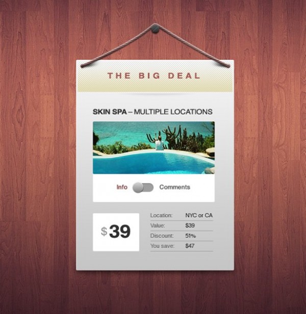Big Deal Hanging Coupon Window PSD wood background window web unique ui elements ui stylish special slider button quality psd price popup original online new modern interface hi-res HD hanging sign fresh free download free elements download discount coupon discount detailed design deals creative coupon clean big deal   